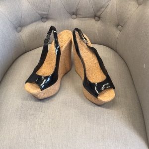 Jessica Simpson cork wedge sandal 7.5